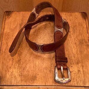 Fossil Leather Western Belt